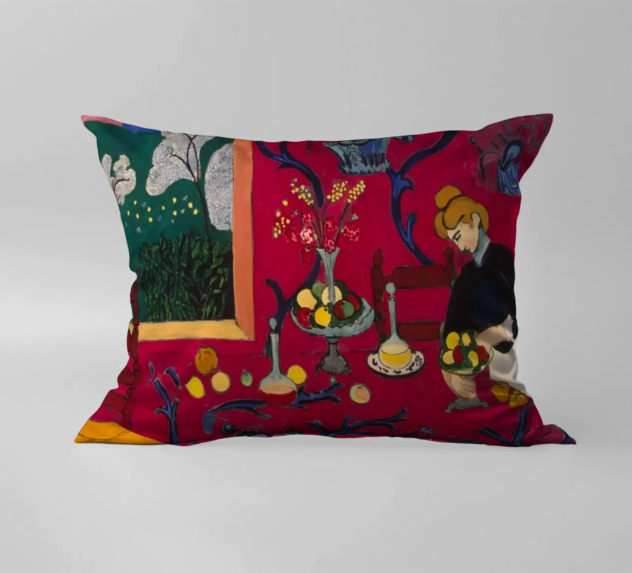 Henri Matisse - L'armonia del dessert in rosso cuscino da William Store