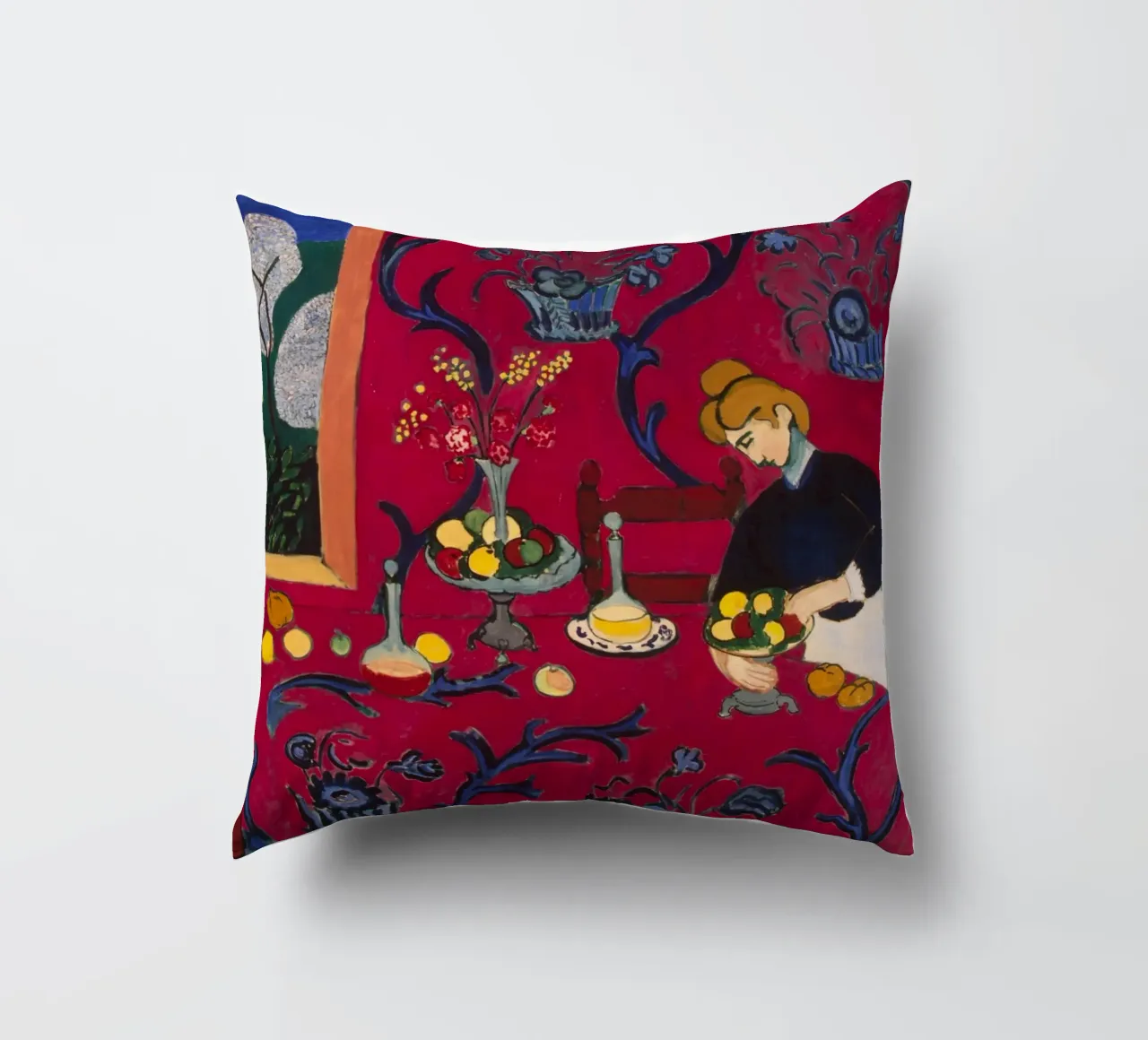 Henri Matisse - L'armonia del dessert in rosso cuscino da William Store