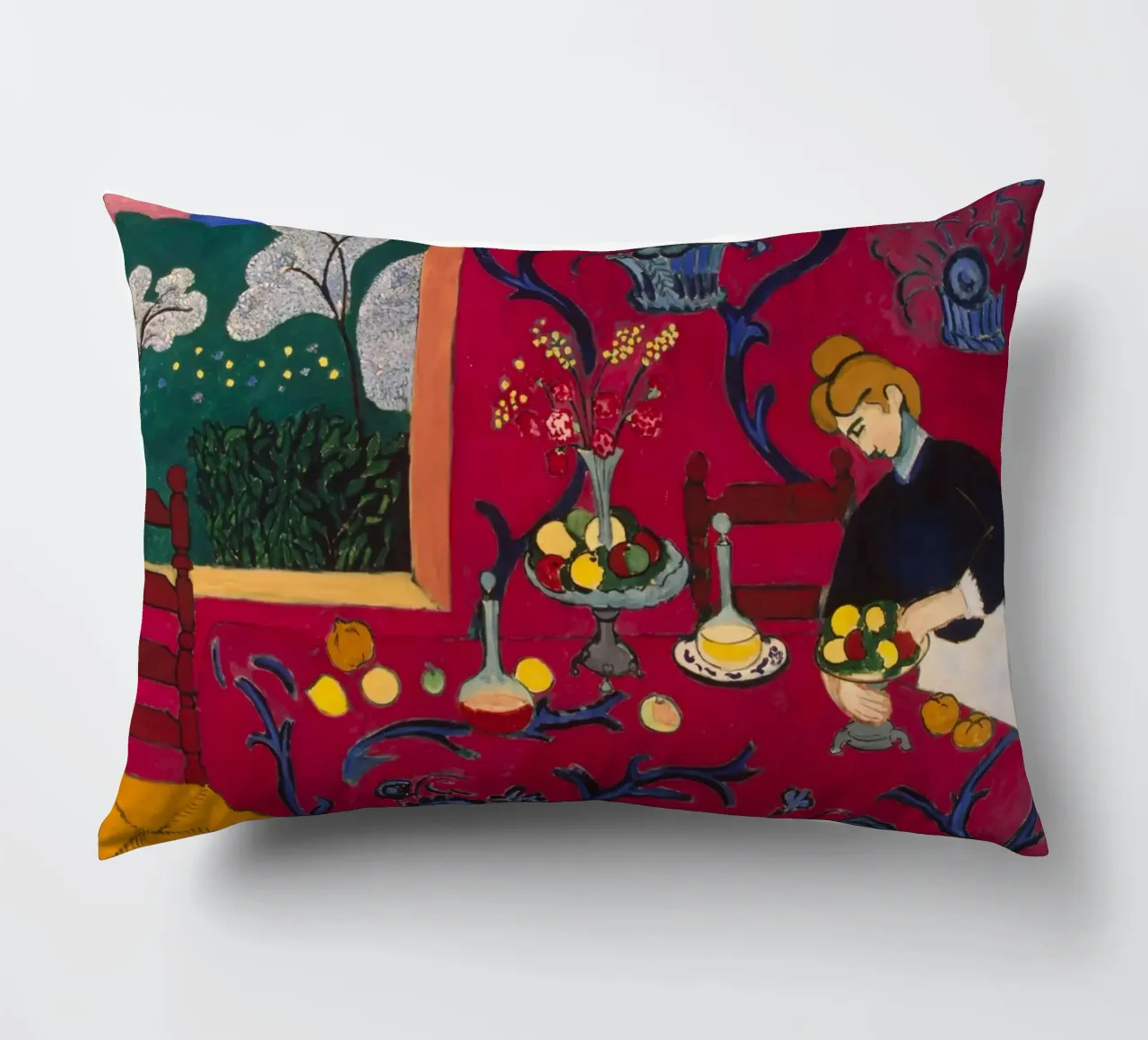 Henri Matisse - L'armonia del dessert in rosso cuscino da William Store