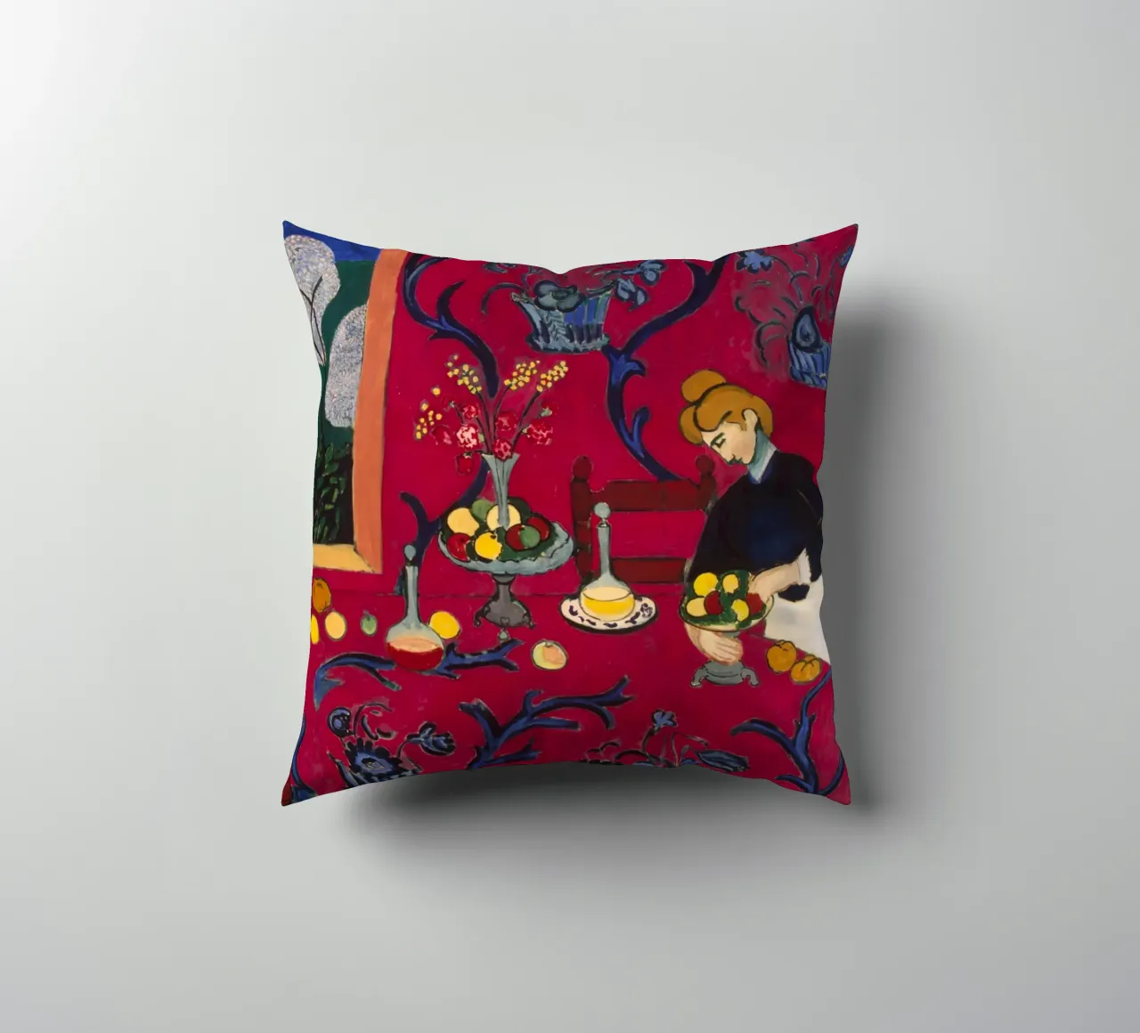 Henri Matisse - L'armonia del dessert in rosso cuscino da William Store