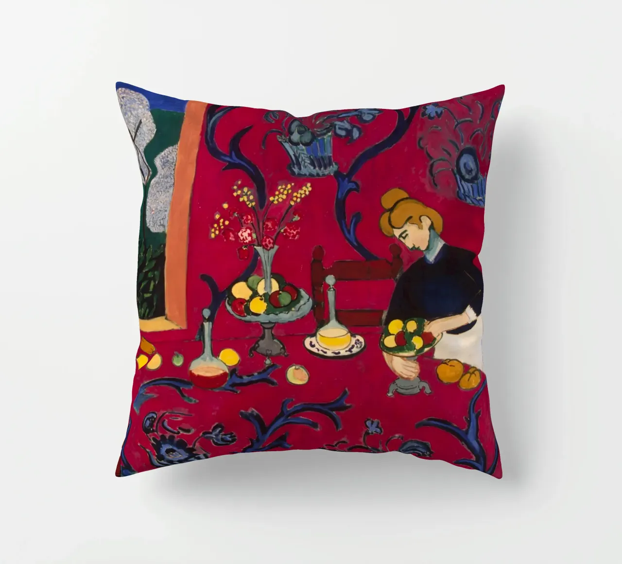 Henri Matisse - L'armonia del dessert in rosso cuscino da William Store