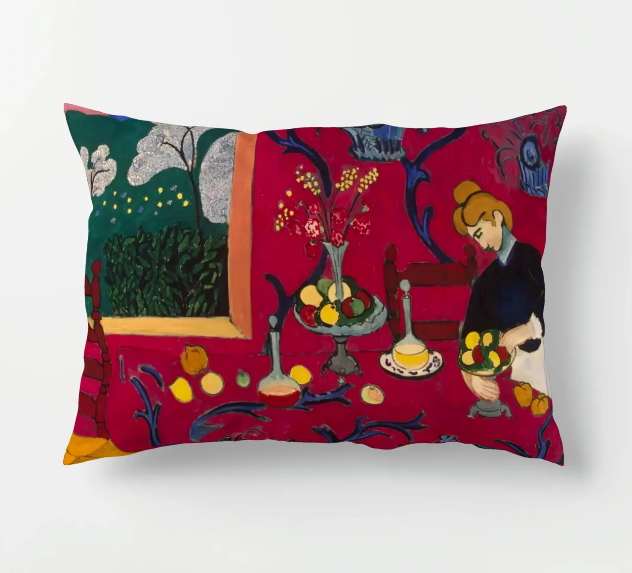 Henri Matisse - L'armonia del dessert in rosso cuscino da William Store