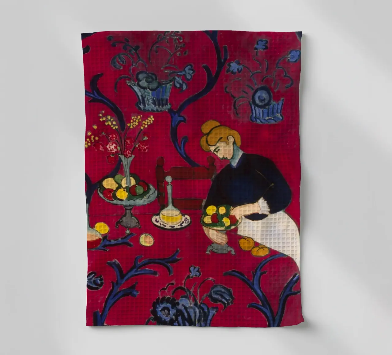 Henri Matisse - Das Dessert Harmonie in Rot Geschirrtuch von William Store