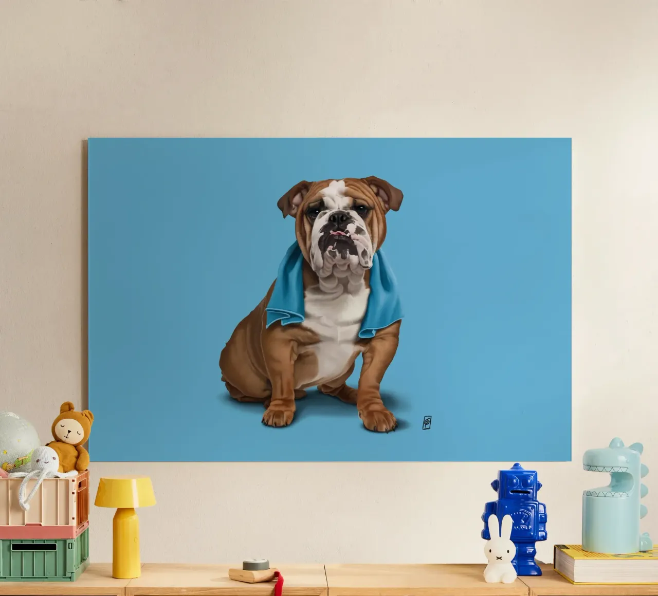 Bull (Colour) acrylic glass by Rob Art | Illustration