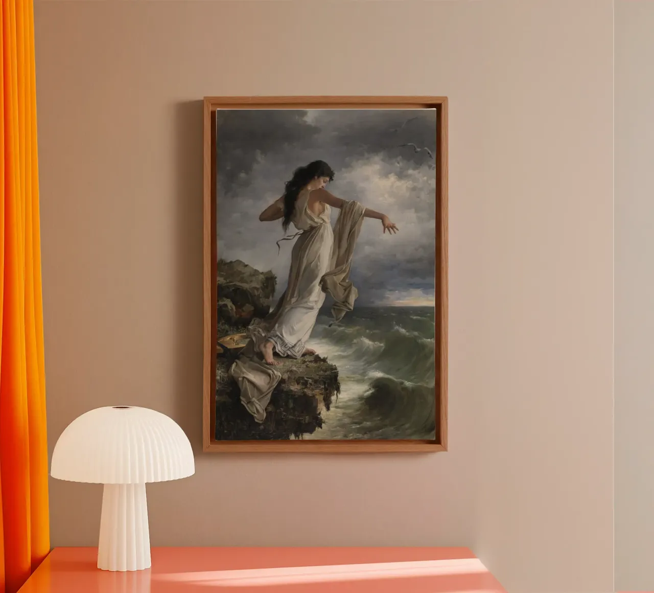 Miguel Carbonell Selva - La morte di Saffo tela con Cornice a cassetta da William Store