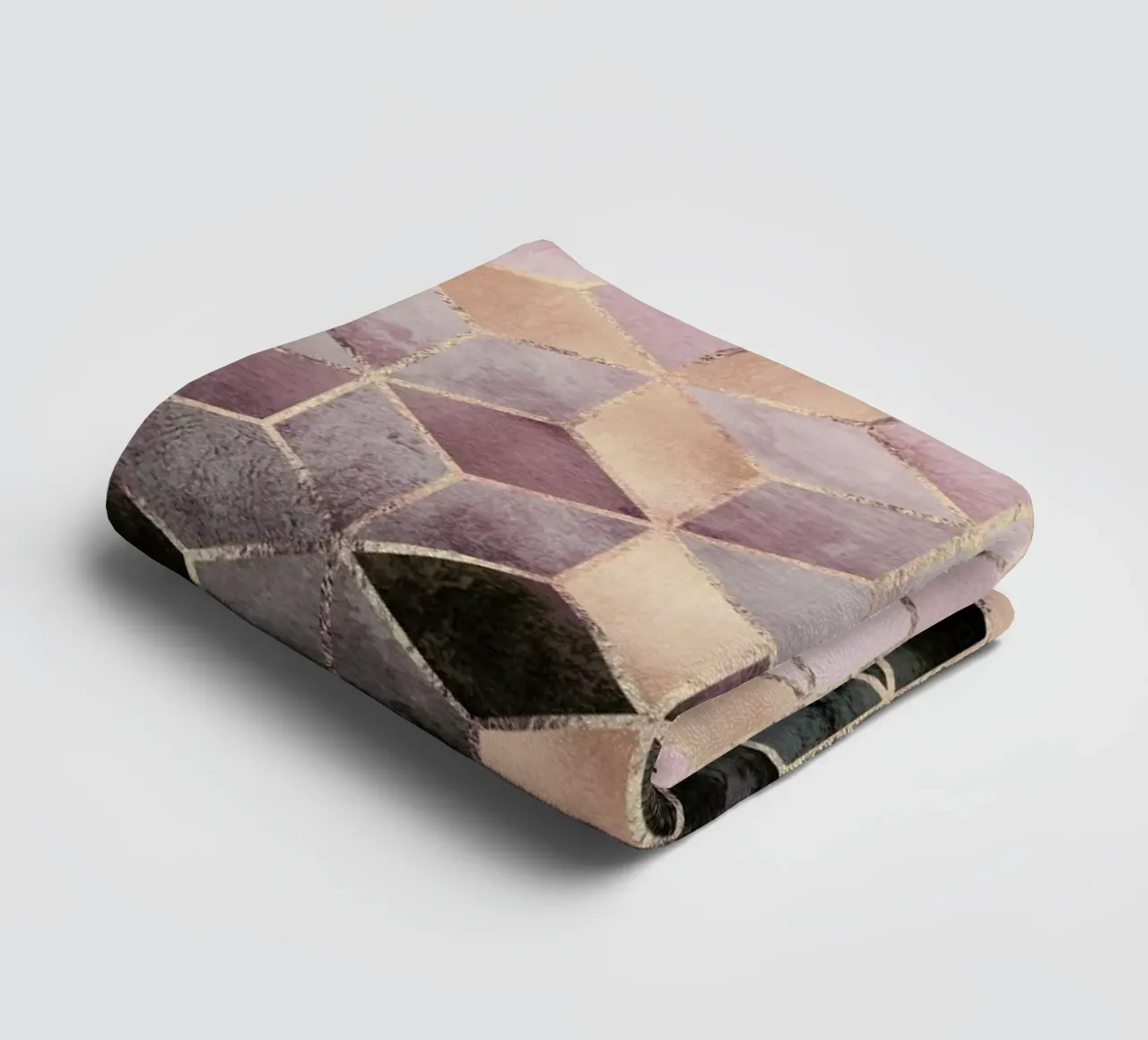 Pink Grey Gradient Cubes asciugamano da bagno da Elisabeth Fredriksson