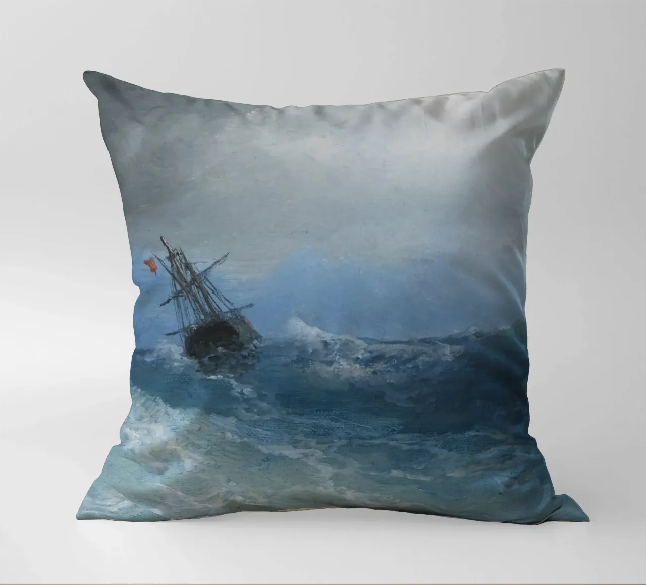 Ivan Konstantinovich Aivazovsky - Tempesta in arrivo cuscino da William Store