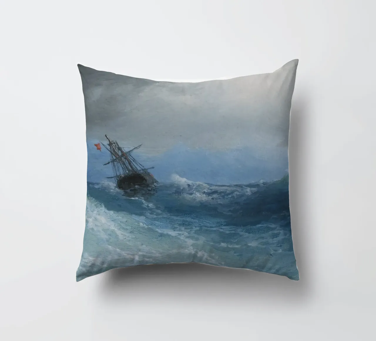 Ivan Konstantinovich Aivazovsky - Tempesta in arrivo cuscino da William Store