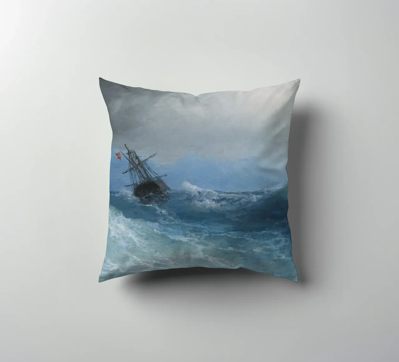 Ivan Konstantinovich Aivazovsky - Tempesta in arrivo cuscino da William Store