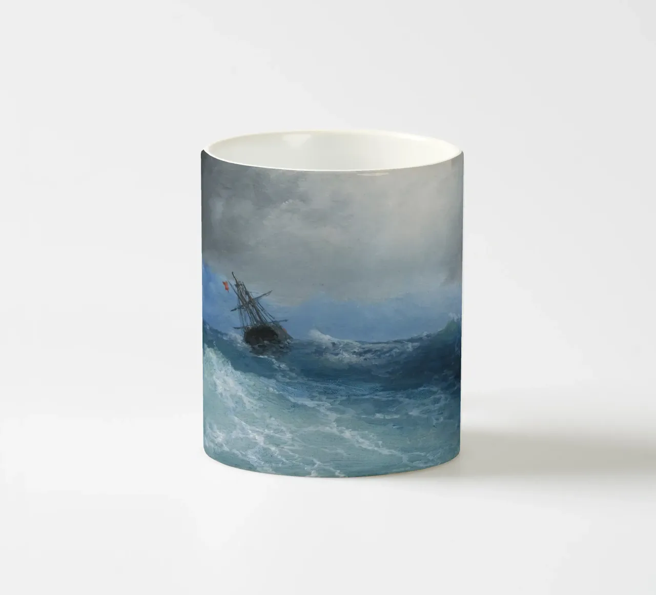 Ivan Konstantinovich Aivazovsky - Tempesta in arrivo tazza in ceramica da William Store