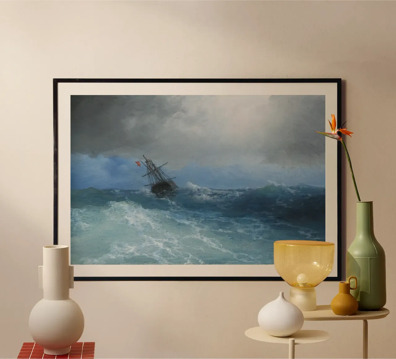 Ivan Konstantinovich Aivazovsky - Tempesta in arrivo carta hahnemühle da William Store