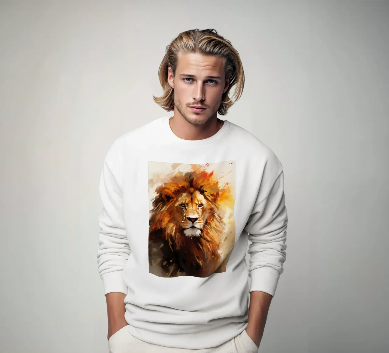 Lion Abstract 2 felpa da Mateo
