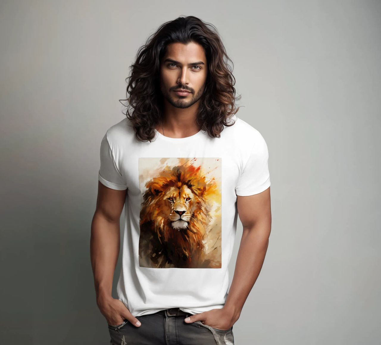 Lion Abstract 2 t-shirt da Mateo