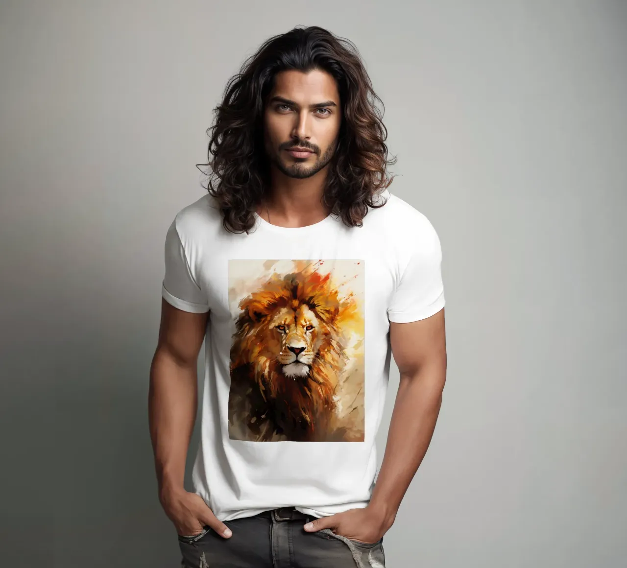 Lion Abstract 2 t-shirt da Mateo