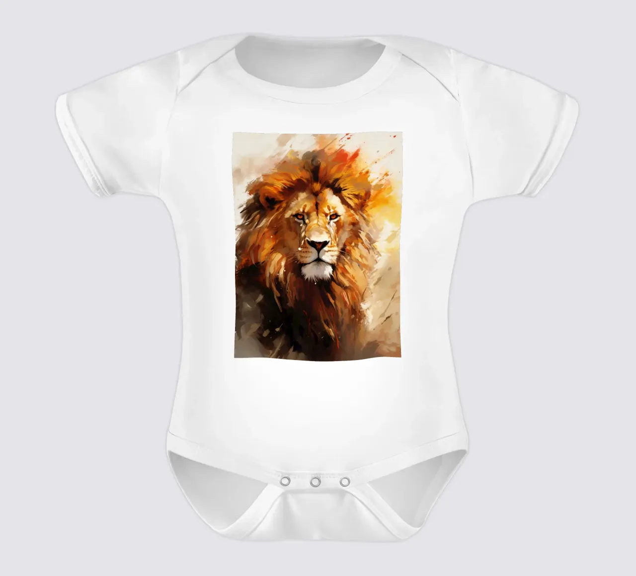 Lion Abstract 2 body de bebé de Mateo