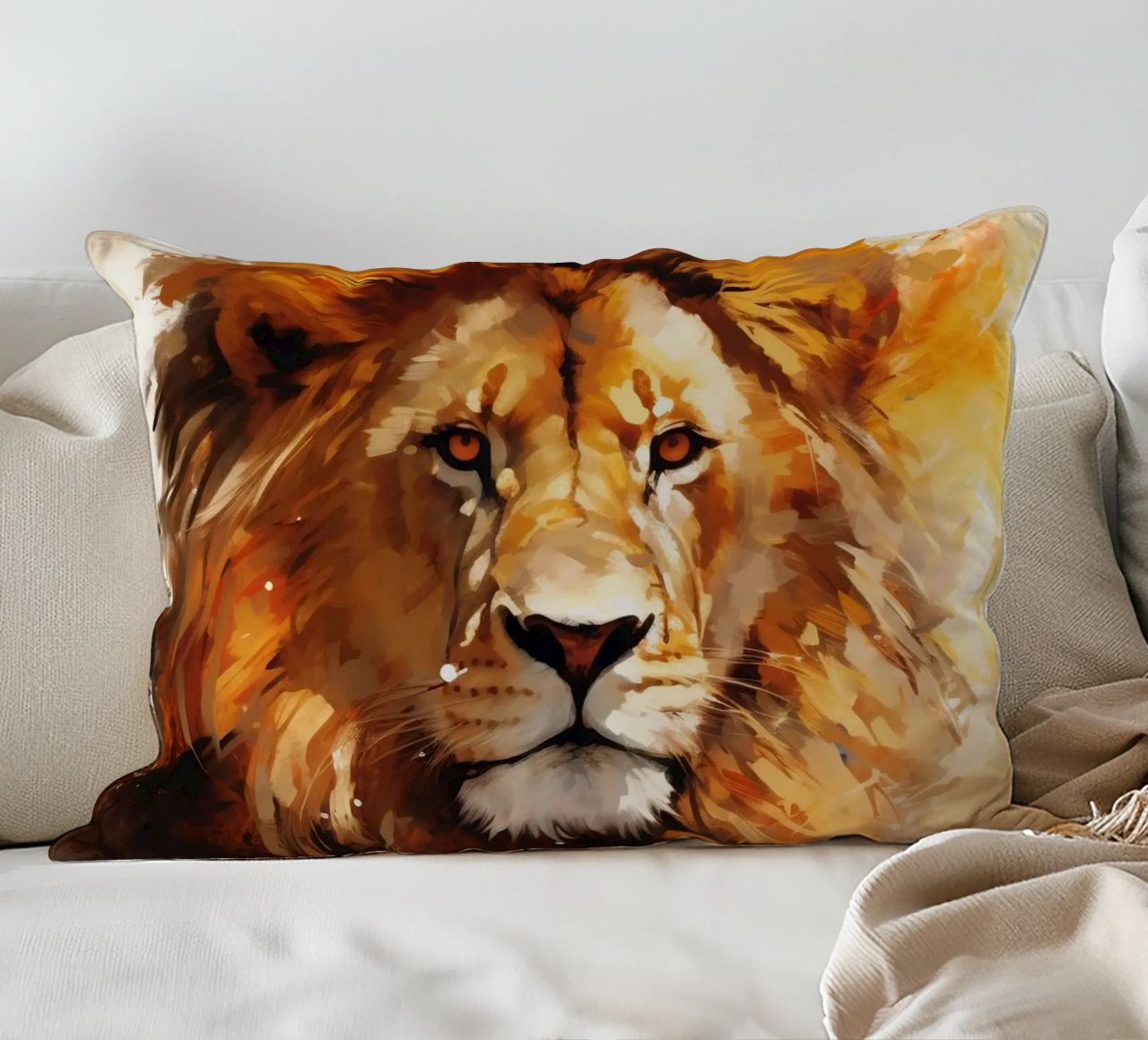 Lion Abstract 2 cuscino da Mateo