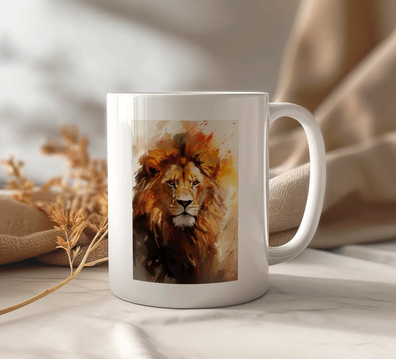 Lion Abstract 2 tazza in ceramica da Mateo