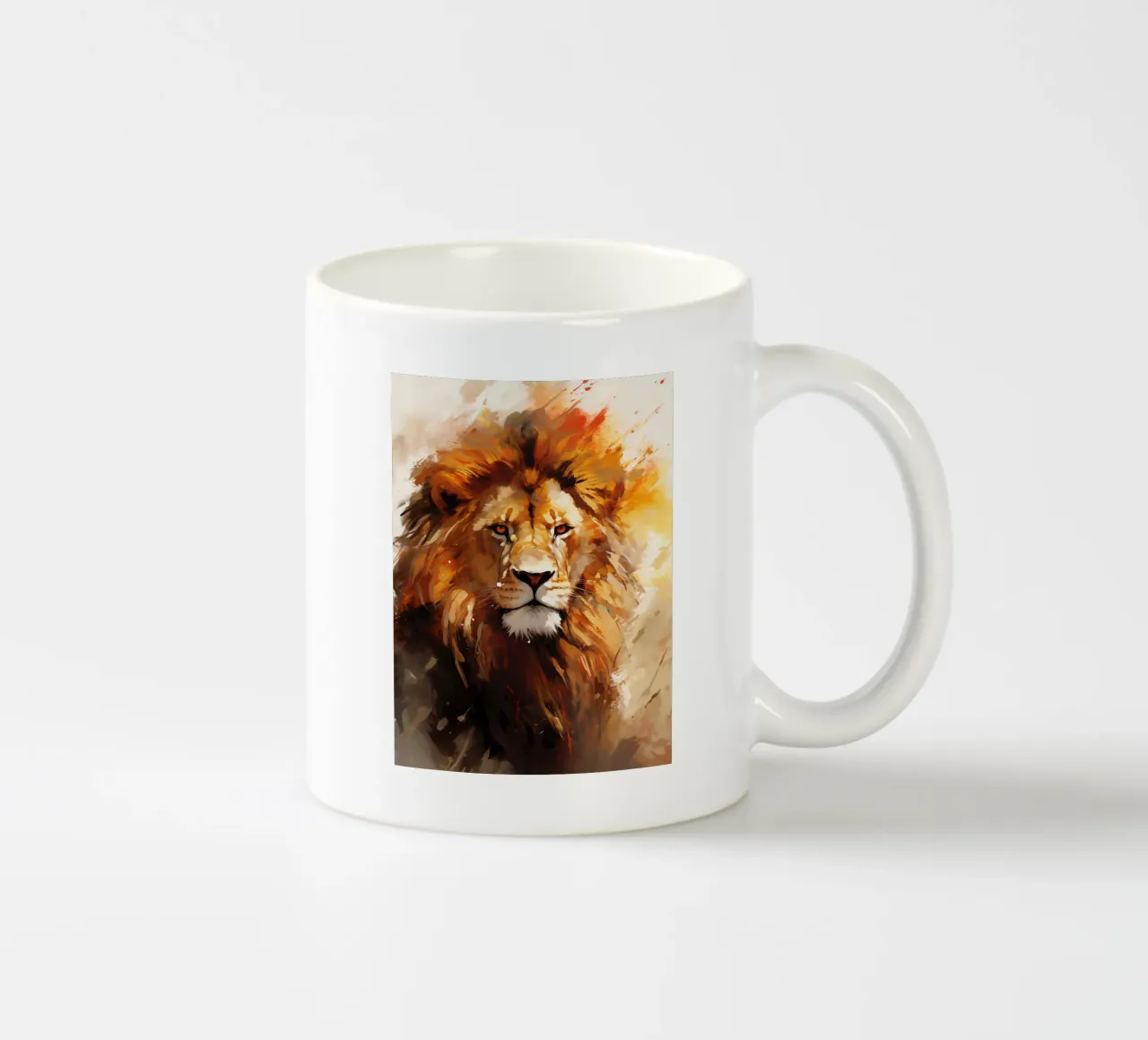 Lion Abstract 2 ceramic mug by Mateo
