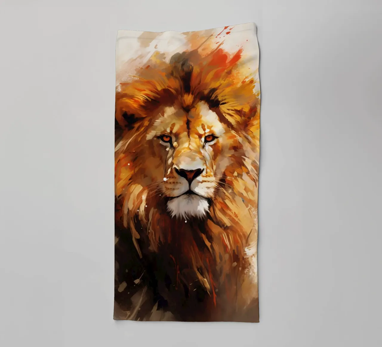 Lion Abstract 2 towel by Mateo