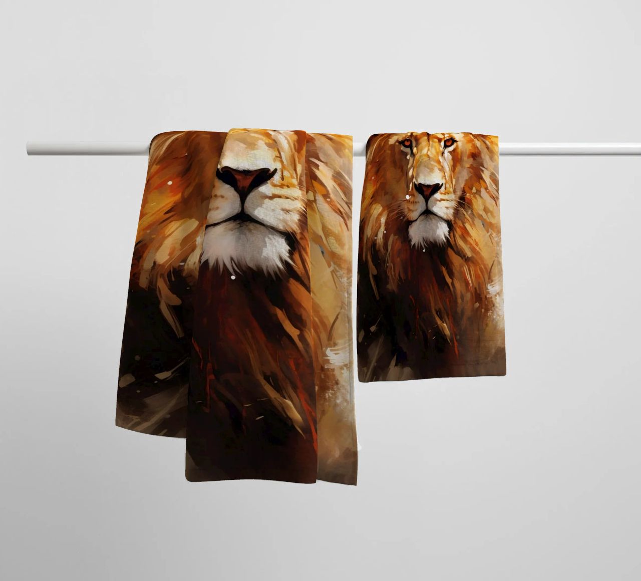 Lion Abstract 2 asciugamano da bagno da Mateo