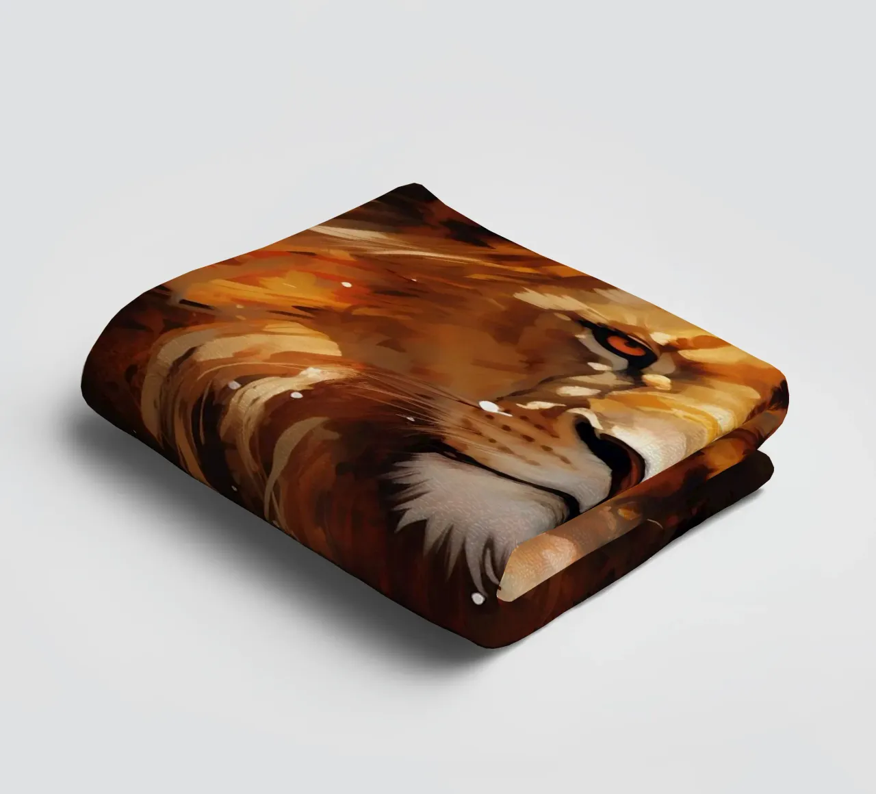 Lion Abstract 2 towel by Mateo