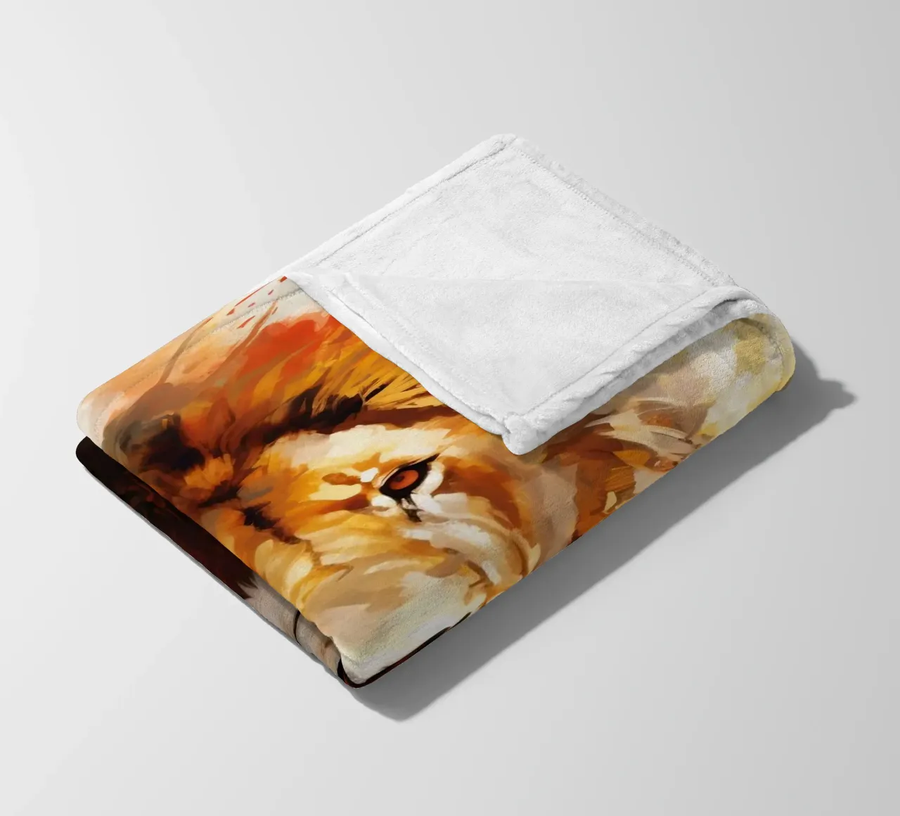 Lion Abstract 2 coperta in pile da Mateo