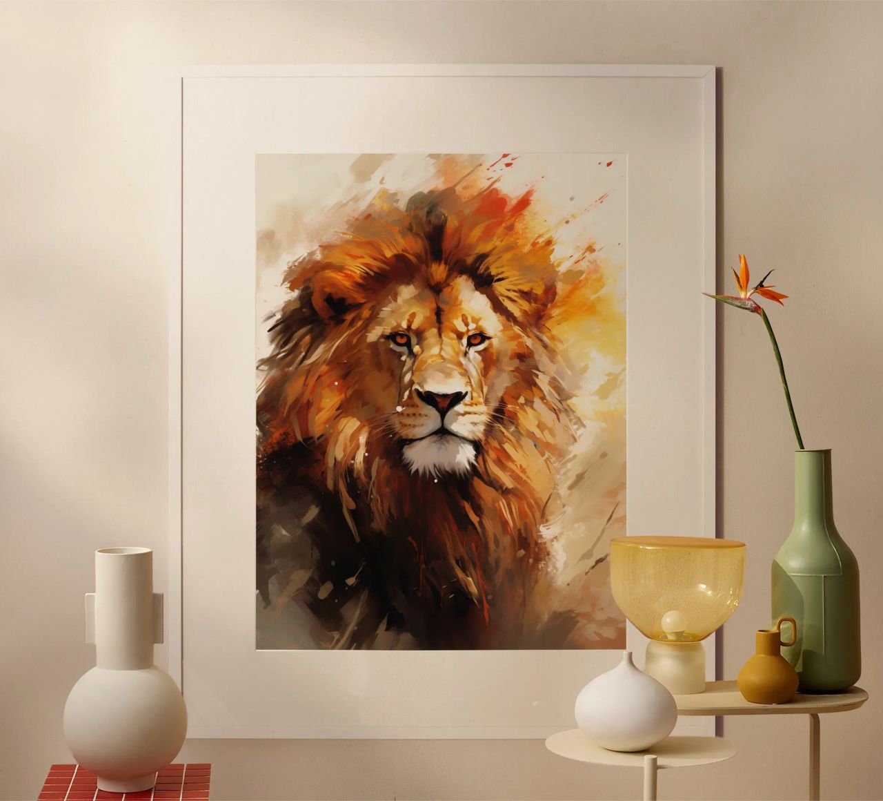 Lion Abstract 2 carta hahnemühle da Mateo
