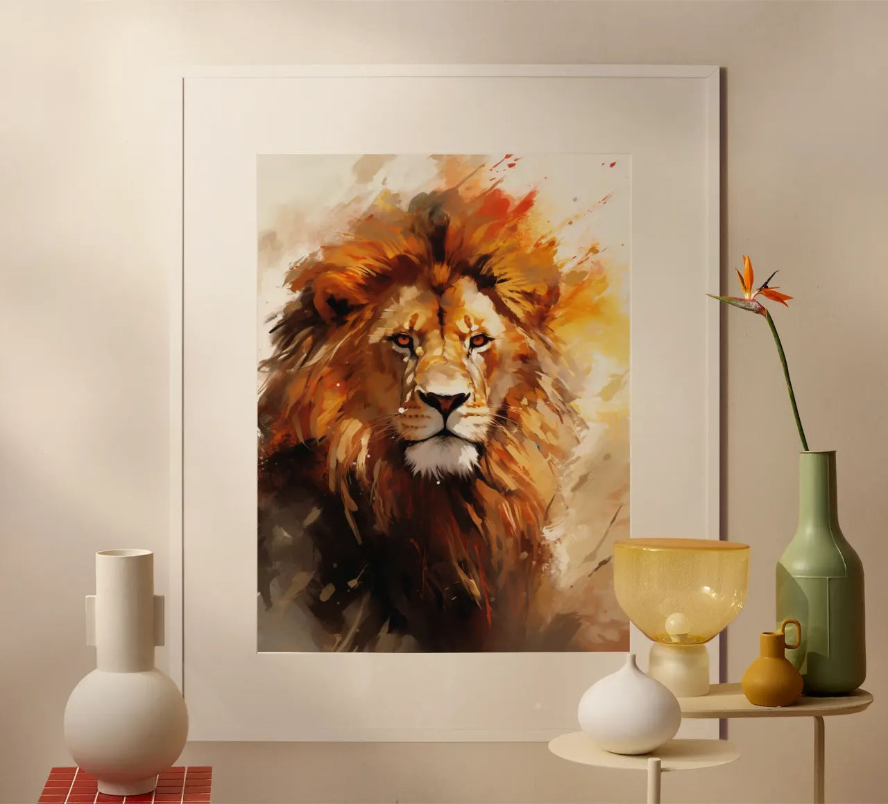 Lion Abstract 2 poster da Mateo