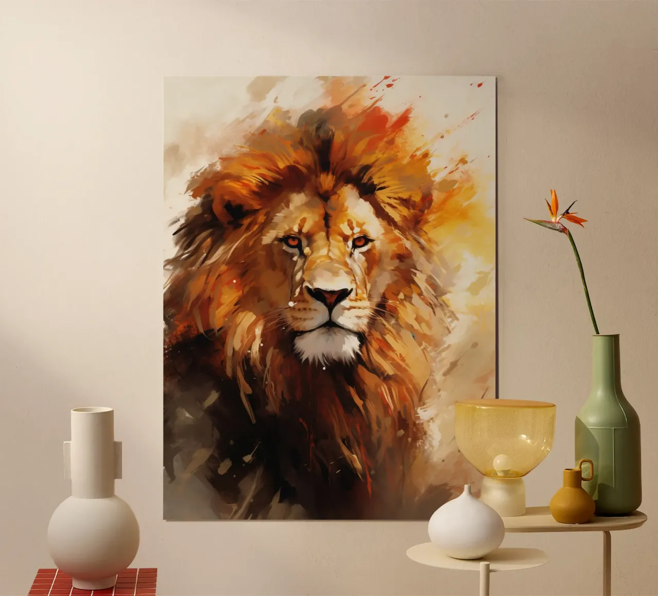 Lion Abstract 2 poster da Mateo