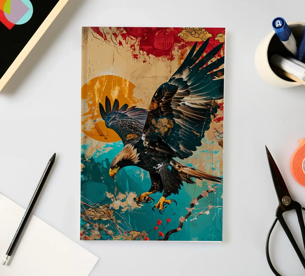 Eagle Abstract 2 notebook by Mateo