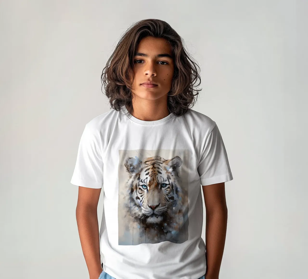 Tiger Abstract 2 t-shirt bambini da Mateo