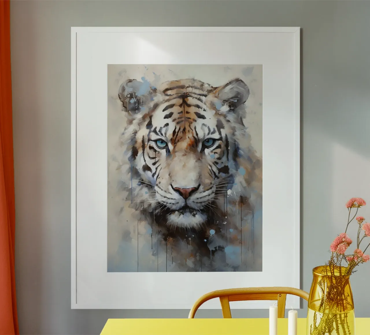 Tiger Abstract 2 carta hahnemühle da Mateo