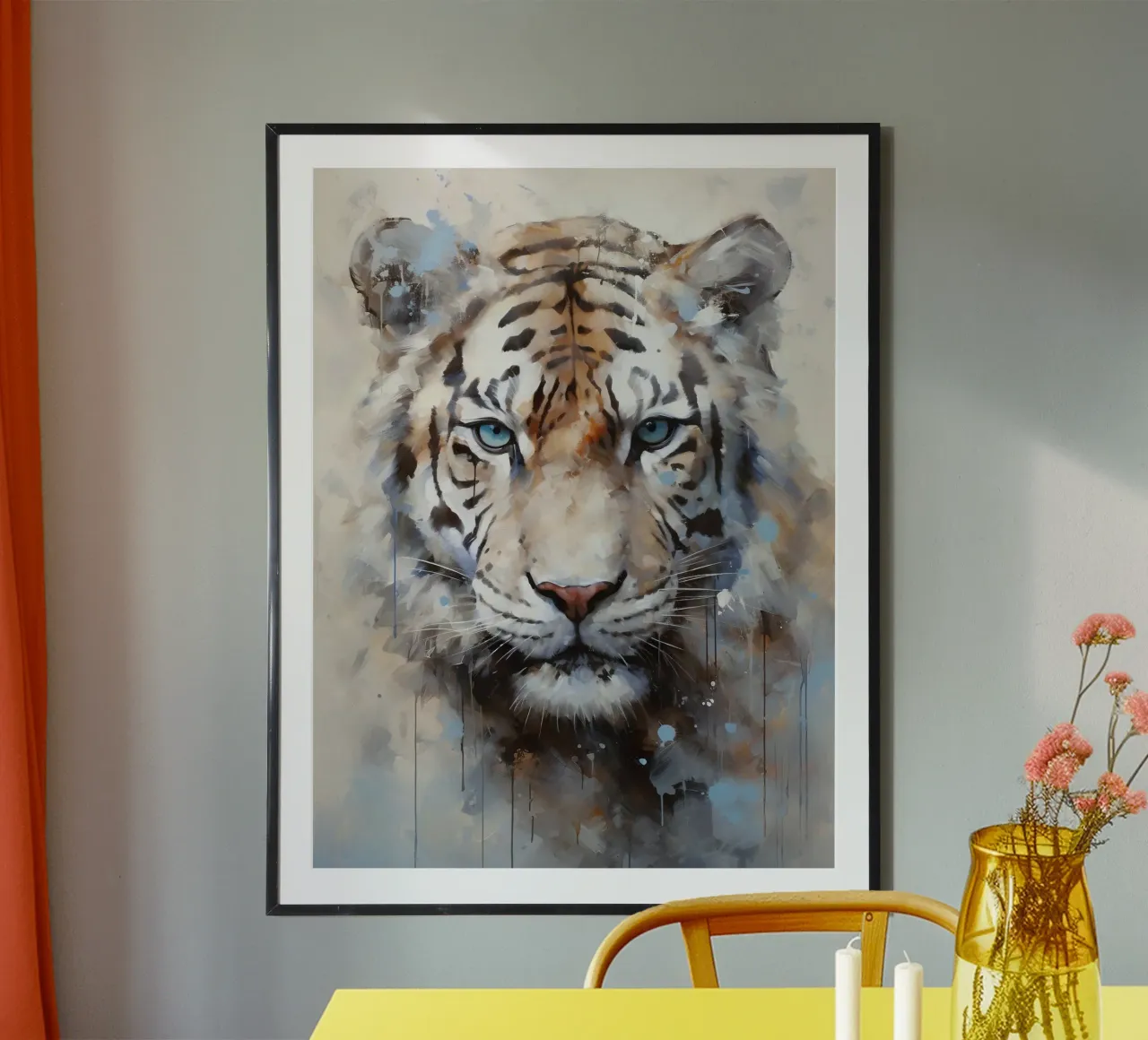 Tiger Abstract 2 carta hahnemühle da Mateo