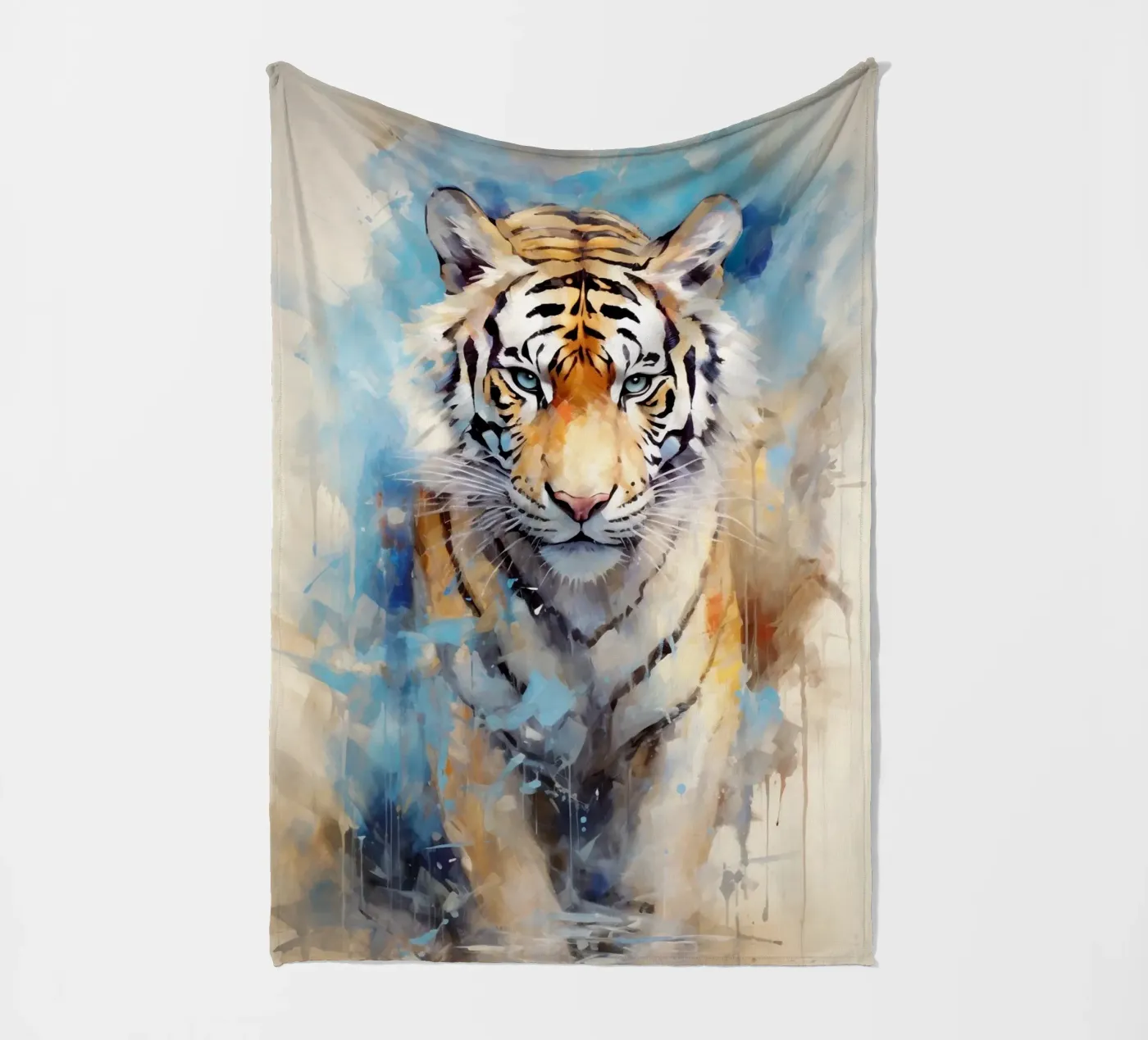 Tiger Abstract 3 Fleecedecke von Mateo