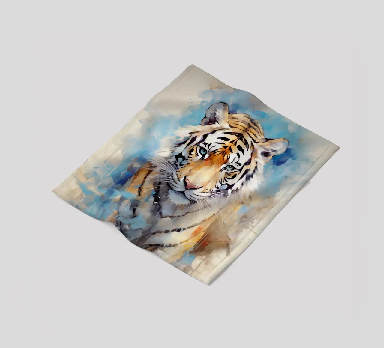 Tiger Abstract 3 coperta in pile da Mateo