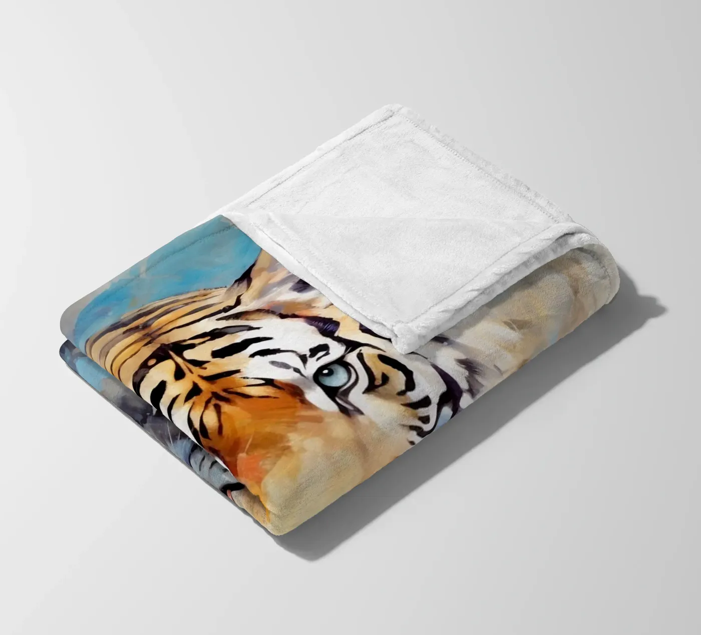 Tiger Abstract 3 Fleecedecke von Mateo
