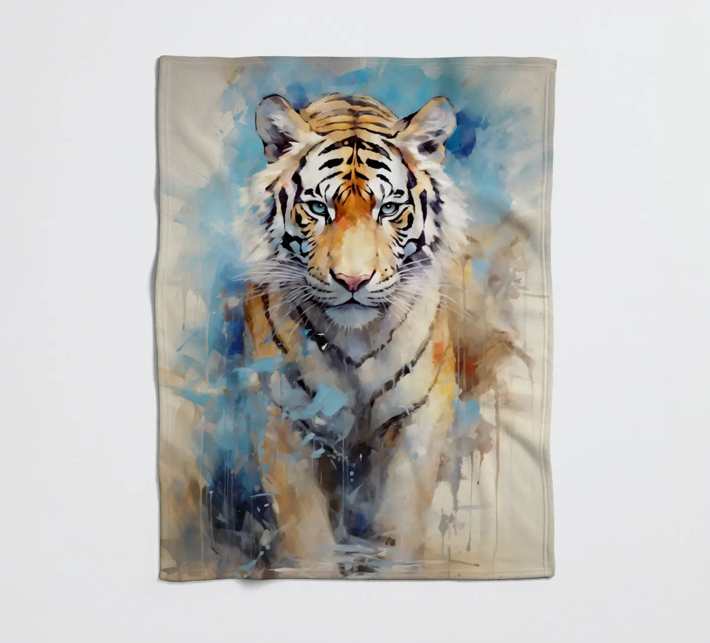 Tiger Abstract 3 Fleecedecke von Mateo