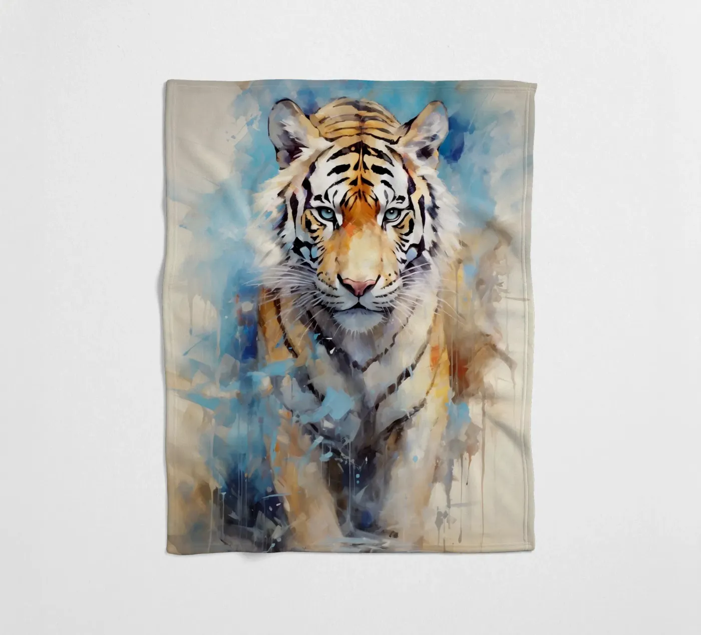 Tiger Abstract 3 Fleecedecke von Mateo