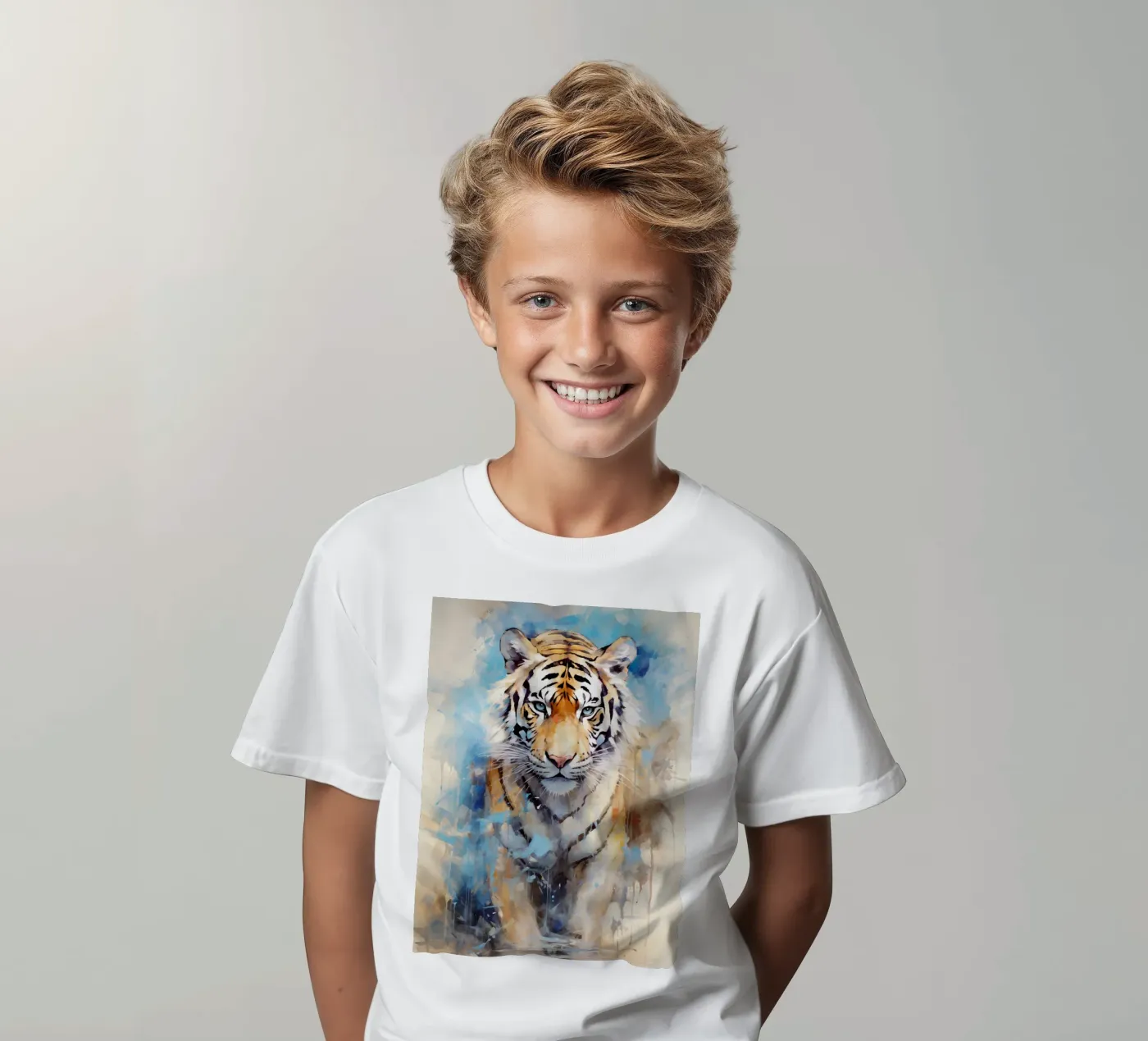 Tiger Abstract 3 t-shirt bambini da Mateo
