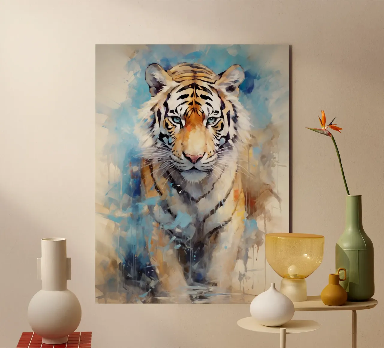 Tiger Abstract 3 alluminio dibond da Mateo