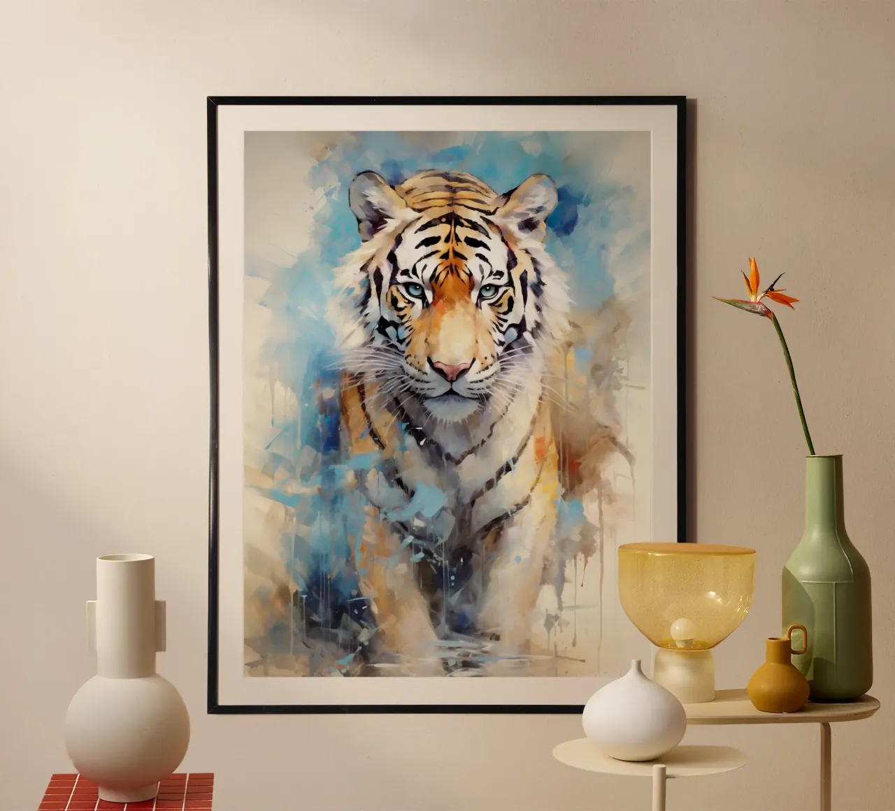 Tiger Abstract 3 carta hahnemühle da Mateo
