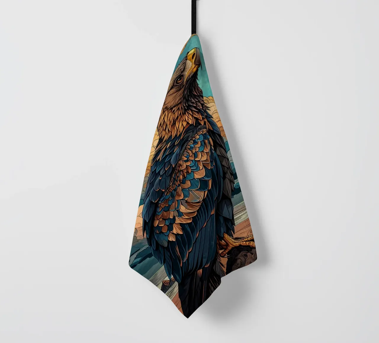 Eagle Modern tea towel by Mateo