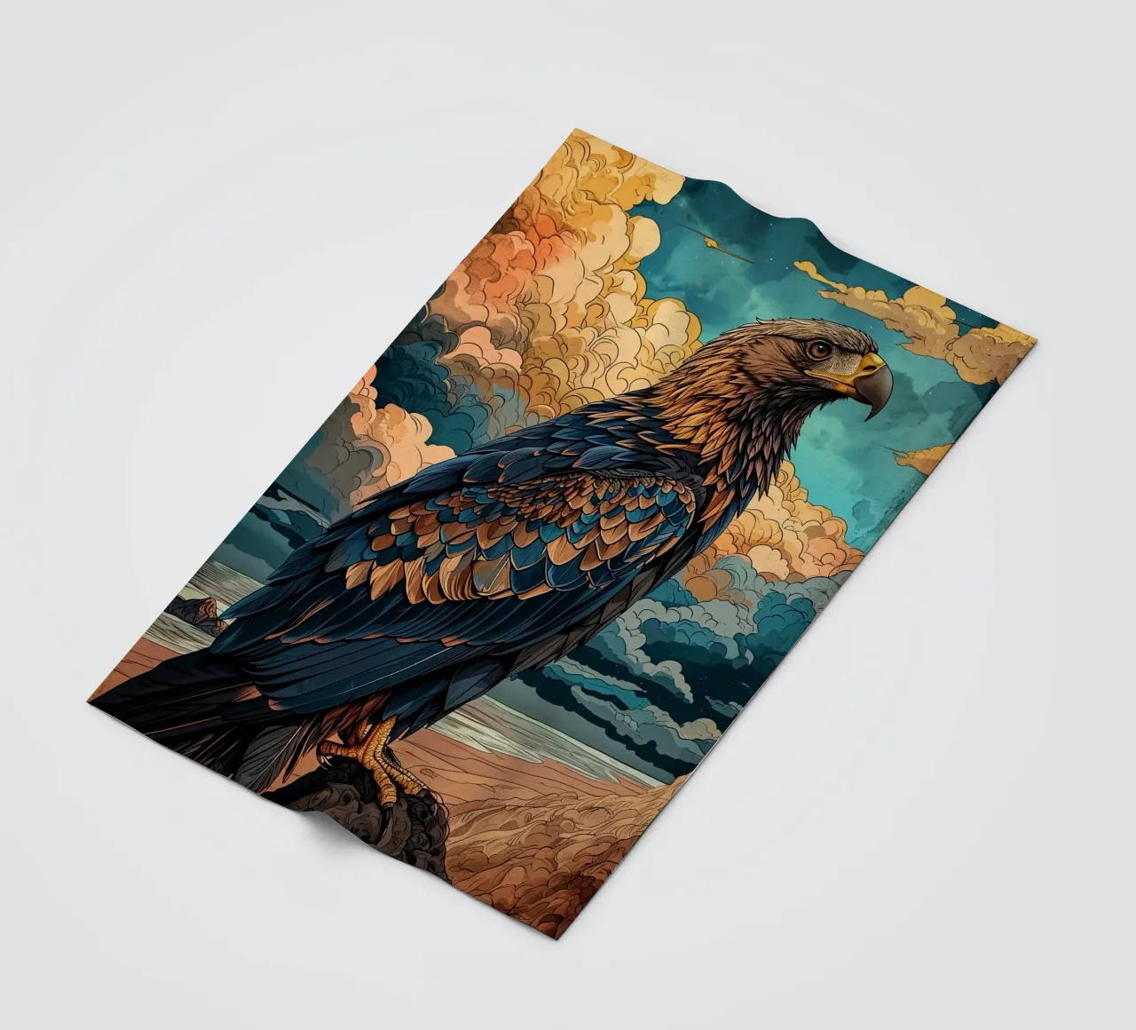 Eagle Modern fleece blanket by Mateo