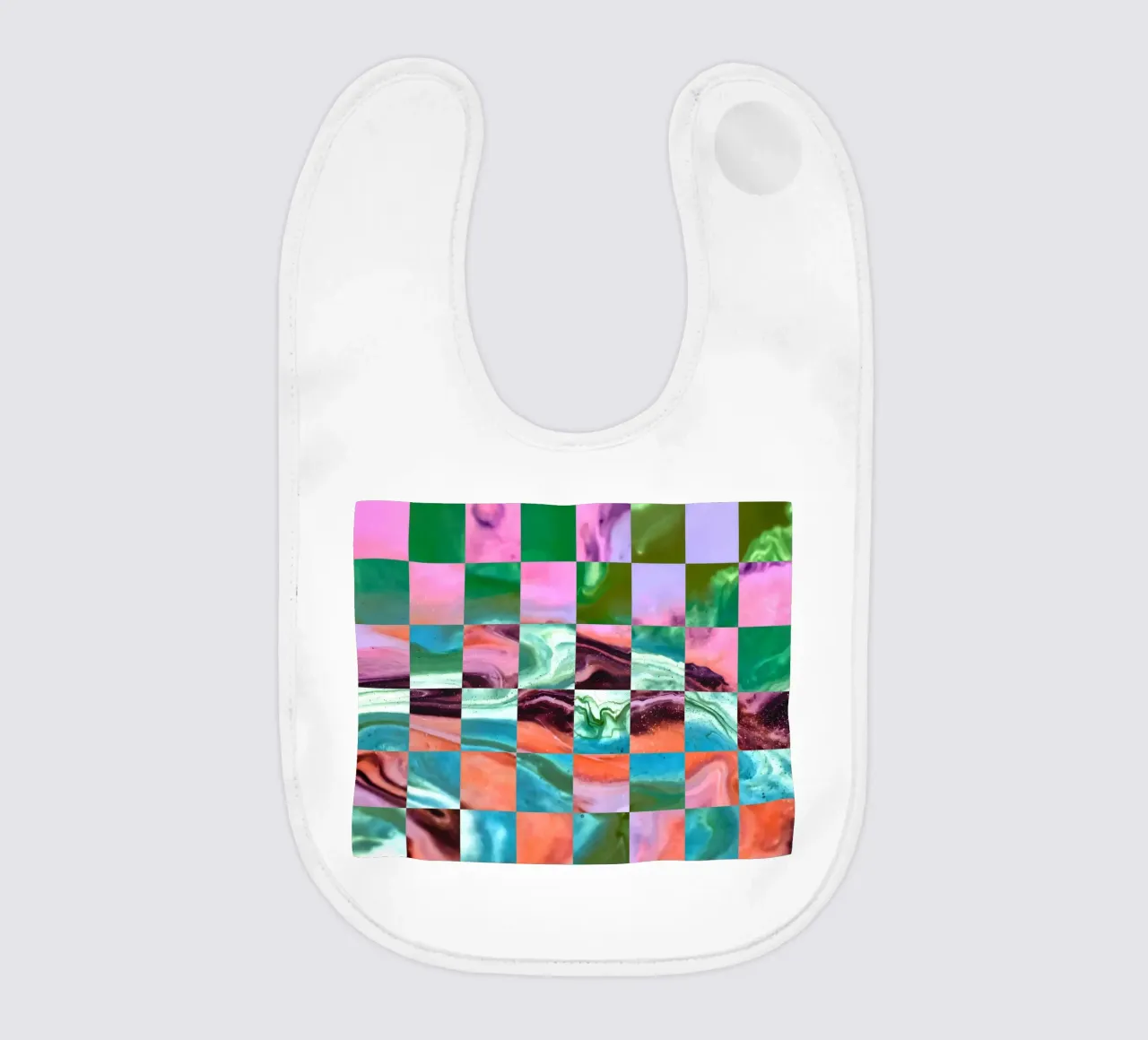 Mood Waves Fluid Checkerboard Babylätzchen von 83oranges