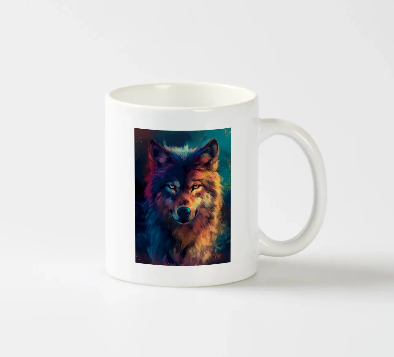 Wolf Colorful tazza in ceramica da Mateo