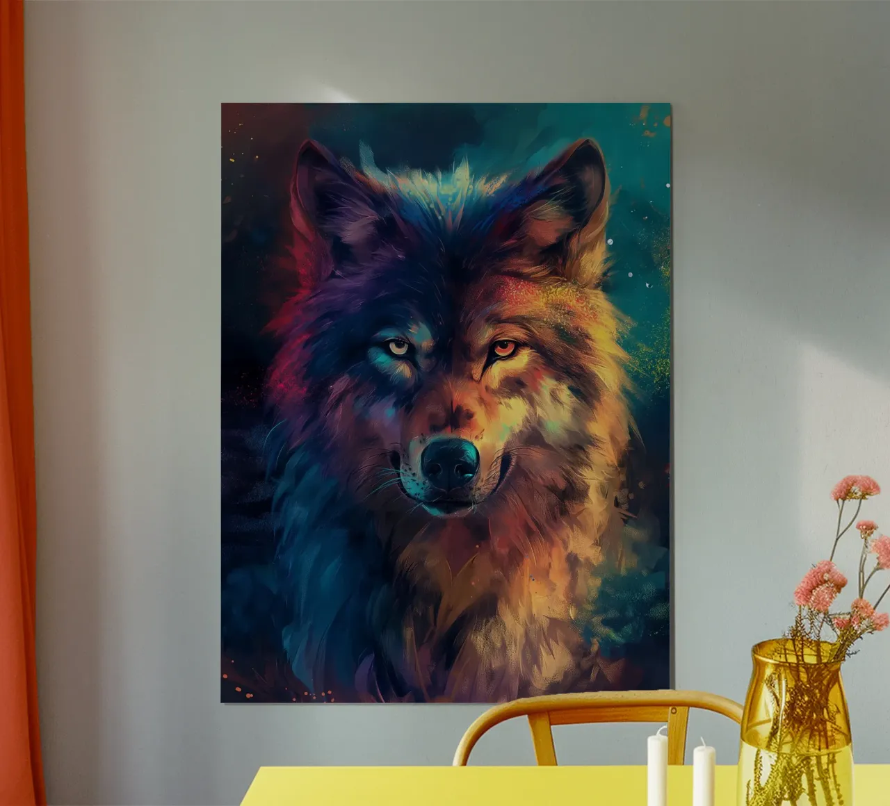 Wolf Colorful hahnemühle by Mateo
