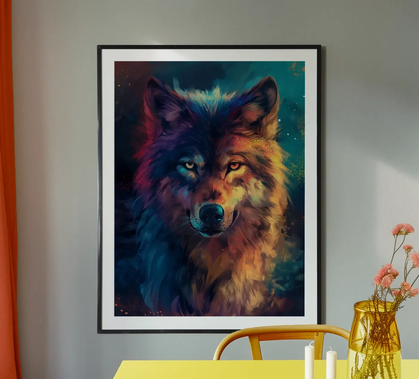 Wolf Colorful poster da Mateo