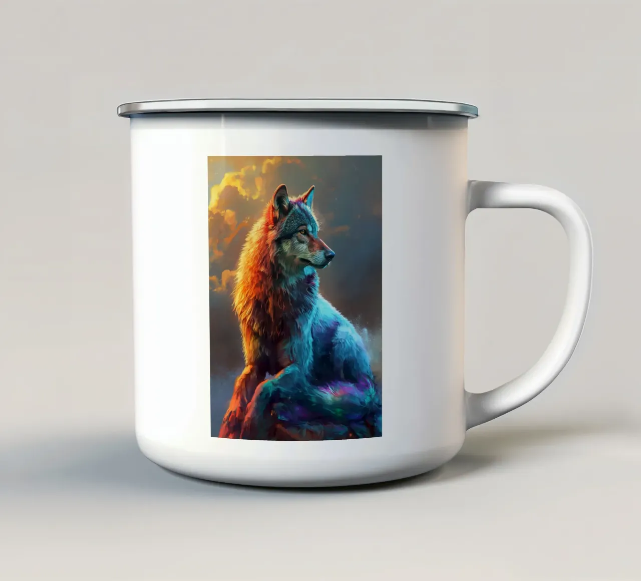 Wolf Modern 2 tazza in smalto da Mateo