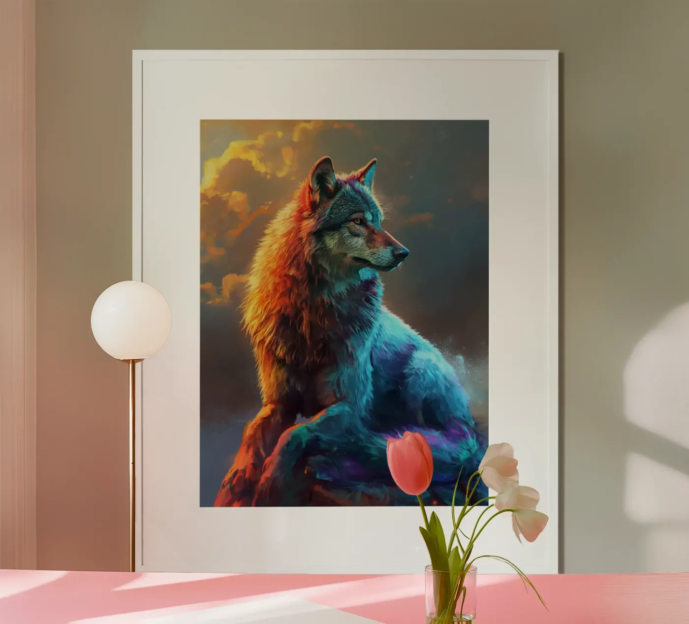 Wolf Modern 2 poster by Mateo