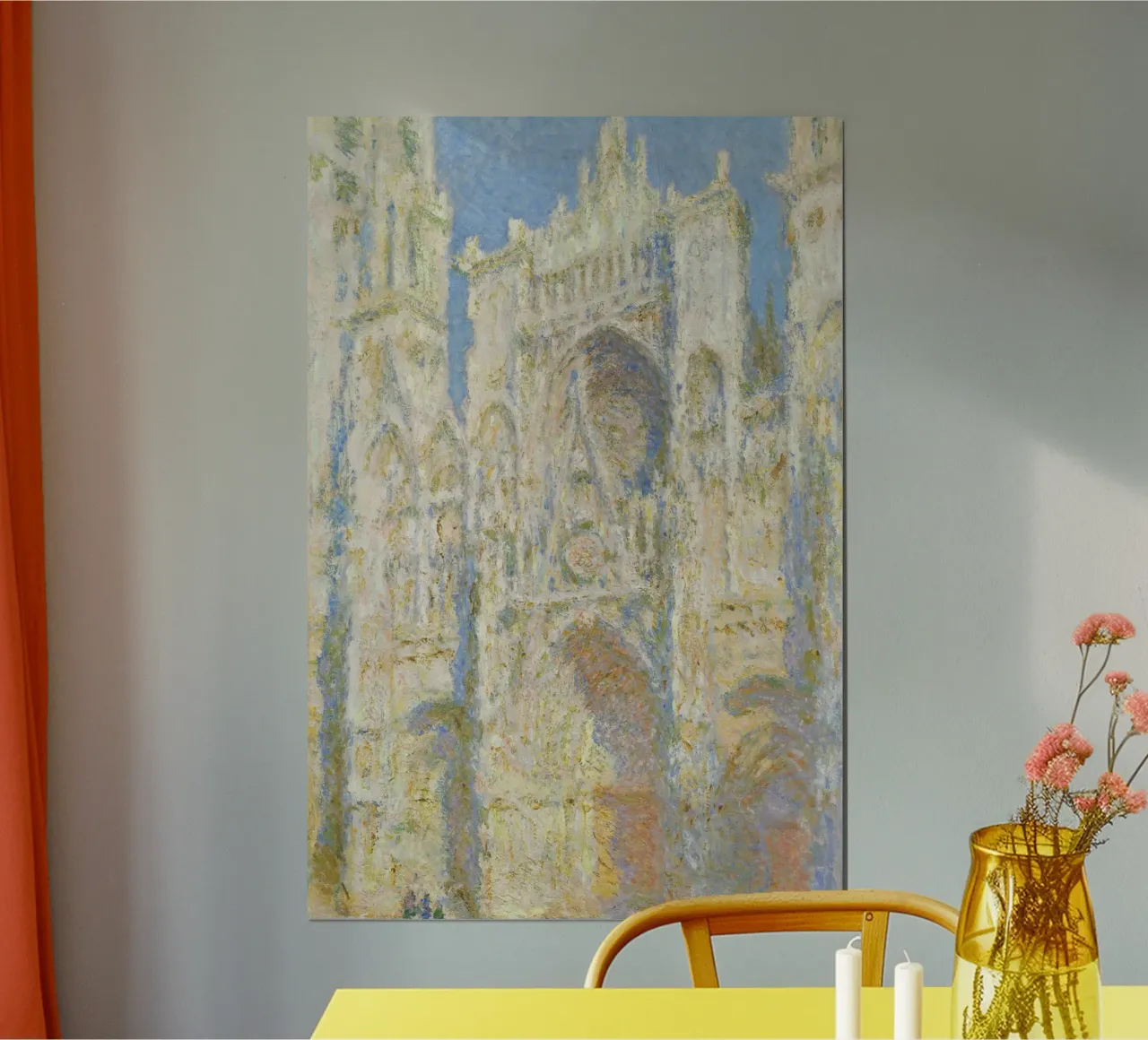 Claude Monet - Cattedrale di Rouen, facciata ovest, luce del sole poster da Timeless Artworks